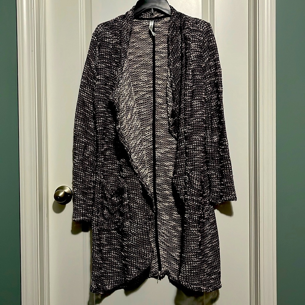 FABLETICS KNIT SLIP CARDIGAN Purple and White